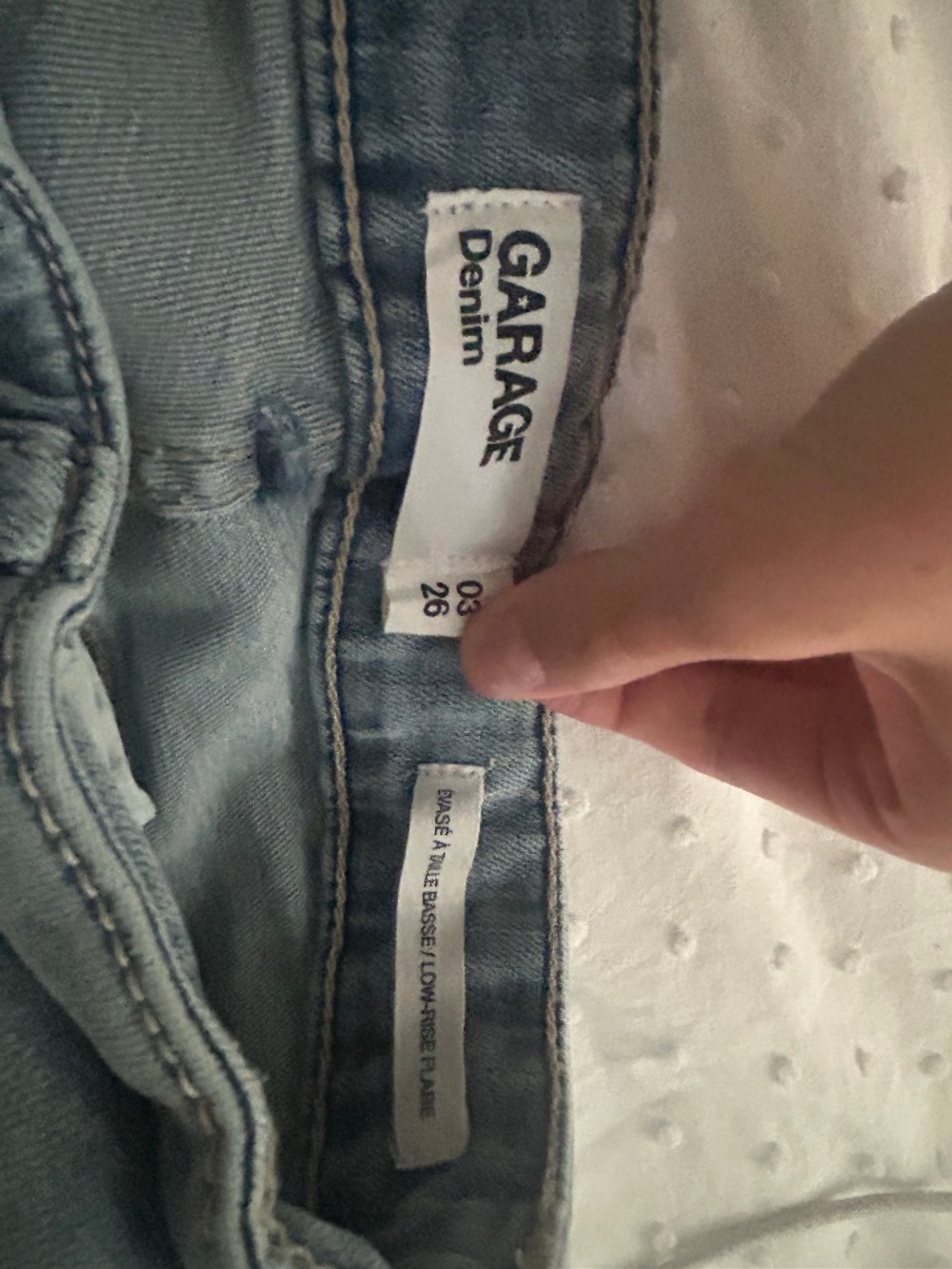 Garage low rise flared jeans